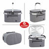 Picture of ALLCAMP Insulated Cooler Bag portable Collapsible Picnic Basket Cooler with Sewn in Frame (Medium Gray)