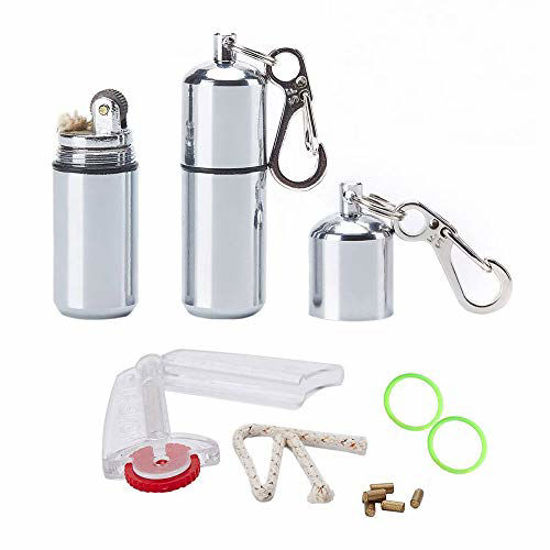 Picture of Dreambay 2 Pack Keychain Peanut Lighter EDC Mini Waterproof Lighter for Fire Starter Survival Emergency Use