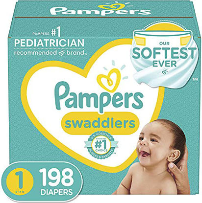 Picture of Diapers Newborn/Size 0 (< 10 lb), 120 Count - Pampers Swaddlers Disposable Baby Diapers, Giant Pack (Packaging May Vary)
