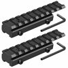 Picture of LONSEL Dovetail to Picatinny Rail Adapter 11mm Dovetail to 21mm Picatinny/Weaver Rail Convert Mount - Low Profile Scope Riser Rail Adaptor - Base Mount 3/8" to 7/8" Converter (2 Pack)