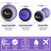 Picture of Posture Magic Massage Ball Kit for Myofascial Trigger Point Release & Deep Tissue Massage - Set of 6 - Large Foam/Small Foam/Lacrosse/Peanut/Spiky/Hand Exercise Ball (Purple)