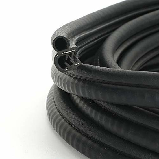 Picture of Winunite Upgraded 30Ft Truck Car Weather Striping Door Edge Guards Noising Reducing Automotive Door Rubber Seal Strip Trim with Side Bulb Universal Fit for Trucks, SUV, Aluminum Boat, ATV, UTV