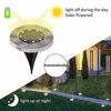 Picture of GIGALUMI 8 Pack Solar Ground Lights, 8 LED Solar Powered Disk Lights Outdoor Waterproof Garden Landscape Lighting for Yard Deck Lawn Patio Pathway Walkway (White)