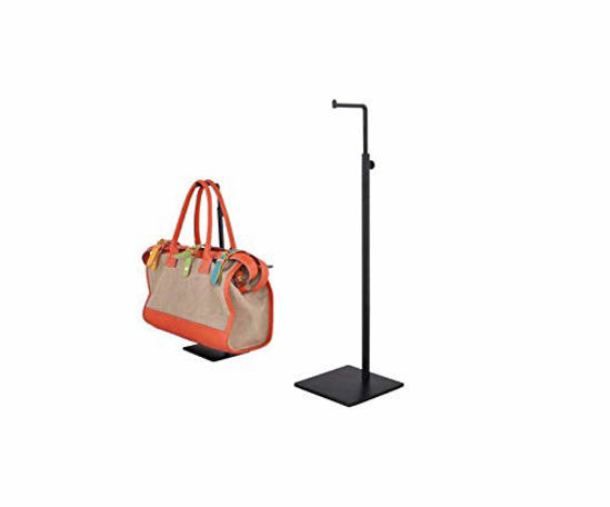 0781994 adjustable metal handbag rack tabletop handbag purse display stand single hook bag stand holder blac 550