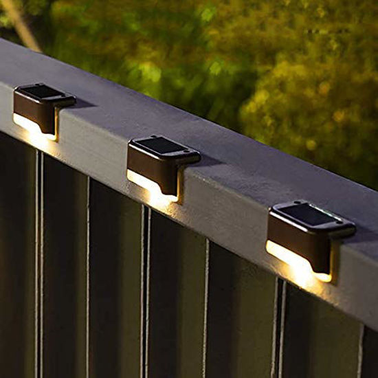 Picture of SOLPEX Solar Deck Lights Outdoor 16 Pack, Solar Step Lights Waterproof Led Solar lights for Outdoor Stairs, Step , Fence, Yard, Patio, and Pathway(Warm White)