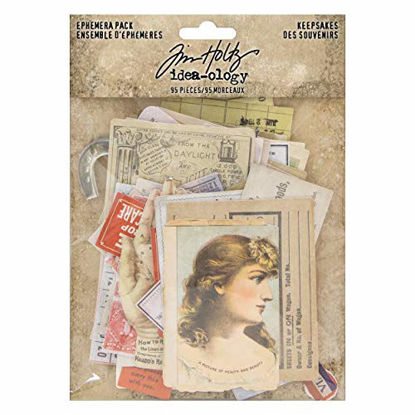 Picture of Tim Holtz, Advantus Ephemera Pack Keepsakes Printed Memorabilia, multicolor