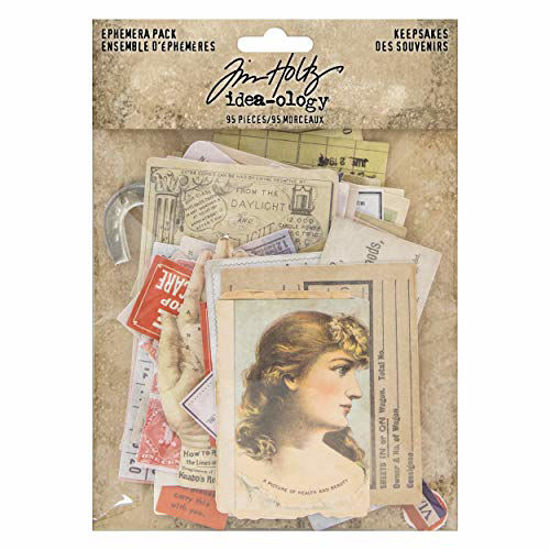 Picture of Tim Holtz, Advantus Ephemera Pack Keepsakes Printed Memorabilia, multicolor