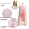 Picture of ESUPPORT Dome Princess Bed Canopy Round Lace Mosquito Net Play Tent Hanging House Decoration Lace Netting Curtains Indoor Game House for Baby Kids