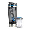 Picture of PROMiXX - iX-R Electric Shaker Bottle, Powerful Mixer Bottle for Smooth Shakes & Supplements, Blender Bottle, Shake Bottle Mixer, Protein Shake Blender, Vortex Mixer, BPA Free 20oz Tumbler (Silver Blue/Grey)