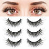 Picture of BEPHOLAN 3 Pairs False Eyelashes, Prefect 3D Effect Faux Mink Lashes, Synthetic Fiber Material Strip Fake Eyelashes, Natural Look Lashes, Reusable,100% Handmade ,XMZ24