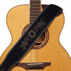 Picture of Amumu Guitar Strap Embroidered Suede Leather for Acoustic Giutar, Electric Guitar and Bass Guitar -Black