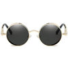 Picture of Dollger Men Retro Round Sunglasses Vintage Steampunk Gold Metal Frame Shades