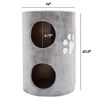 Picture of PETMAKER Cat Condo 2 Story Double Hole with Scratching Surface, 14" x 20.5", Gray (80-PET5080)