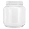 Picture of 64oz Clear Wide-mouth Glass Jar, BPA free Food Grade w/Metal Lid (Half Gallon); 2 Quart Jar to Make Greek Yogurt/Kefir or Pickles