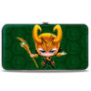 Picture of Buckle-Down womens Buckle-down Hinge - Chibi Thor Pose + Loki/Loki Logo Greens/Gold Wallet, Multicolor, 7 x 4 US