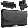 Picture of PiTau Belt Holster for iPhone SE, iPhone 8 / 7 / 6s / 6, Premium Holster Case with Belt Clip / Loops Belt Holder Pouch Compatible with iPhone SE/8/7/6s with Otterbox Case on Built in Card Holder Black