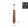 Picture of Viski Channel Knife, Cocktail Garnish Citrus Zester, Walnut Wood & Stainless Steel Bar Tool with Rivets, Set of 1, Brown