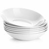 Picture of Y YHY 22 Ounces Porcelain Salad Pasta Bowls, Soup Bowl Set, Shallow and White, Set of 6