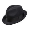 Picture of Home Prefer Men's Wool Felt Winter Hat Short Brim Fedora Hat Black Medium