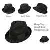 Picture of Home Prefer Men's Wool Felt Winter Hat Short Brim Fedora Hat Black Medium