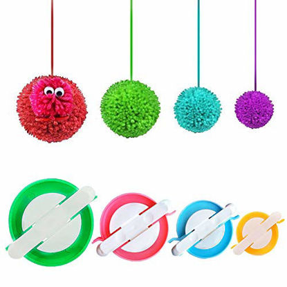 Picture of 4 Sizes Pompom Pom-pom Maker for Fluff Ball Weaver Needle Craft DIY Wool Knitting Craft Tool Set Decoration by Knewmart