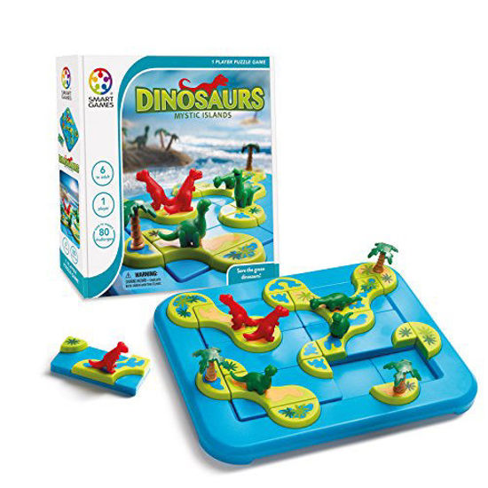 Picture of SmartGames Dinosaurs: Mystic Islands Board Game, a Fun, STEM Focused Prehistoric Brain Game and Puzzle Game for Ages 6 and Up