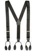 Picture of HOLD'EM 100% Silk Suspenders Men Y-Back Fancy Solid Button End-Black XL