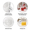 Picture of Bormioli Rocco Officina Water Glasses - Set Of 4 Clear Drinking Tumblers With Textured Ring Design & Vintage Stamp Logo - 11oz High Capacity Tall Cups For Soda, Juice, Milk, Coke, Beer, Spirits