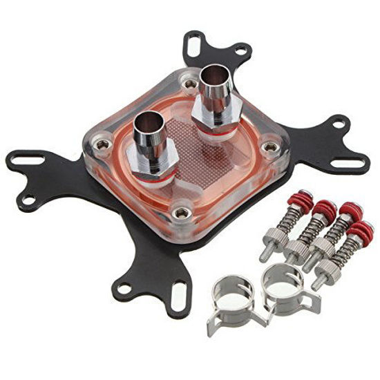 Picture of Aveks CPU Water Cooling Block Waterblock 50mm Copper Base Cool Inner Channel