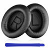 Picture of Replacement Ear Pads Ear Cushion Kit for Bose QuietComfort QC 2 15 25 35 AE2 AE2i AE2w SoundTrue SoundLink Headphones, Black