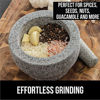 Picture of Gorilla Grip Large, Heavy Duty, Unpolished, Granite Mortar and Pestle Set, Holds 4 Cups, Perfect for Guacamole, Scratch Resistant Bottom, Crush and Grind Herbs, Spices, Nuts to Release Flavor, Gray