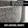 Picture of Gorilla Grip Large, Heavy Duty, Unpolished, Granite Mortar and Pestle Set, Holds 4 Cups, Perfect for Guacamole, Scratch Resistant Bottom, Crush and Grind Herbs, Spices, Nuts to Release Flavor, Gray