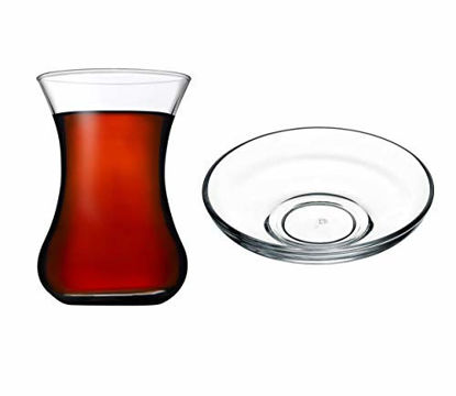 Pasabahce Aida Large Turkish Tea Glasses Set - 6 Pack