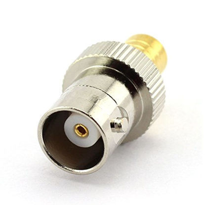 Picture of DGZZI 2-Pack BNC Female to SMB Female RF Coaxial Adapter BNC to SMB Coax Jack Connector