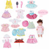 Picture of Huang Cheng Toys 12 Pcs Set Handmade Lovely Baby Doll Clothes Dress Outfits Costumes for 14 to 15-inch Doll Cloth Hat Cap Umbrella Mirror Comb Girl Christmas Birthday Gift for Little Girl