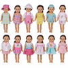 Picture of Huang Cheng Toys 12 Pcs Set Handmade Lovely Baby Doll Clothes Dress Outfits Costumes for 14 to 15-inch Doll Cloth Hat Cap Umbrella Mirror Comb Girl Christmas Birthday Gift for Little Girl