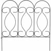 Picture of Sunnydaze 5 Piece Traditional Border Fence Set, Decorative Metal Garden Fencing, 24 Inches x 24 Inches Wide Each Piece, 10 Feet Overall - Black