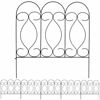 Picture of Sunnydaze 5 Piece Traditional Border Fence Set, Decorative Metal Garden Fencing, 24 Inches x 24 Inches Wide Each Piece, 10 Feet Overall - Black