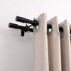 Picture of Goowin Curtain Rod Bracket, 3pcs Double Curtain Rod Holder, Double Rod Brackets Hooks for Living Room Bedroom Curtain rods, Drapery Rods ( Black )