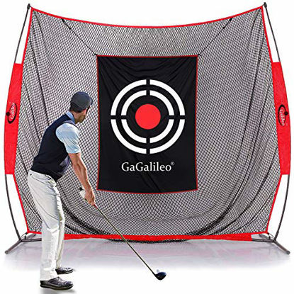 Picture of GALILEO Golf Practice Net 7x8Feet Golf Hitting Nets Driving Range Indoor Outdoor Golf Training Aids with Target and Carry Bag