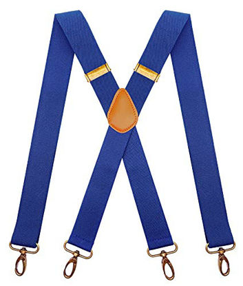 Picture of MENDENG Suspenders for Men Vintage 4 Swivel Hook Adjustable Braces Groomsmen