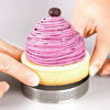 Picture of FANGSUN Set of 5 Round Tart Ring, Stainless Steel Heat-Resistant Perforated Cake Mousse Ring