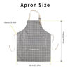 Picture of Tosewever 2 Pieces Cotton Linen Waterproof Bib Kitchen Apron with Pockets - Long Ties Adjustable Neck Strap - Unisex BBQ Cooking Drawing Crafting Aprons for Women Chef (Grey/Green, 2)