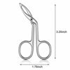 Picture of 3 Packs Eyebrow Tweezers, Scissors Shaped Eyebrow Straight Tip Tweezers Clip, Flat Tip Tweezers Hair Plucker, Straight Tip Hairgripping Eyebrow (Silver Plated)