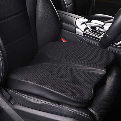 FH Group Ergonomic Cooling Gel Car Seat Cushion, Universal Green Seat  Cushions with Air Freshener