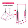 Picture of Gymnastic Bars for Kids with Adjustable Height, Folding Gymnastic Training Kip Bar, Junior Expandable Horizontal Monkey Bar for Home (Pink)