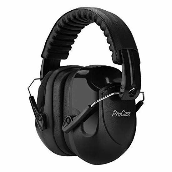 Picture of ProCase Noise Reduction Safety Ear Muffs, Shooters Hearing Protection Earmuffs, NRR 28dB Noise Sound Protection for Shooting Range Mowing Construction Manufacturing Woodwork Men Women Adult -Black