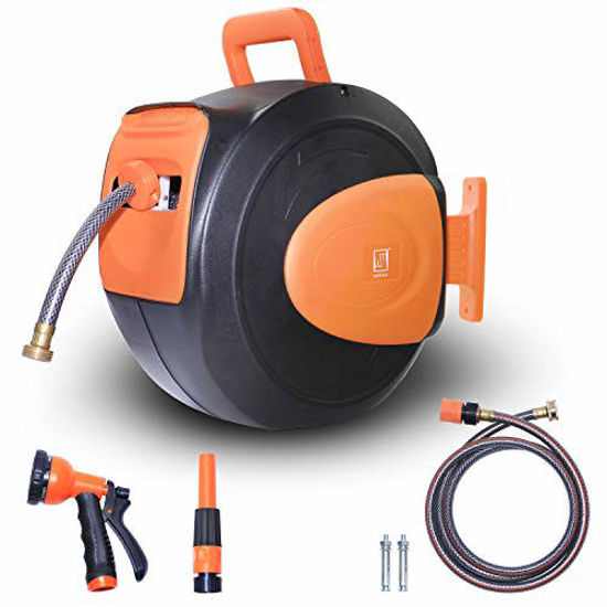 GetUSCart- Wellmax Retractable Water Hose Reel with Wall Mount