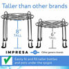 Picture of Impresa Water Filter Stand 8" Tall by 9" Wide Compatible with Berkey, Countertop Stainless Steel Stand for Most Medium Gravity Fed Water Coolers - Fills Tall Glasses, Pitchers, Pots with Water