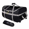 Picture of REDCAMP Foldable Duffle Bag with Wheels 120L 30", 1680D Oxford Collapsible Extra Large Duffel Bag with Rollers for Camping Travel Gear, Black